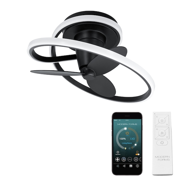 Modern Forms Fans Veloce Indoor Smart Fandelier 2700-3000-4000-5000K LED in Black FH-D2402-28L-BK - main